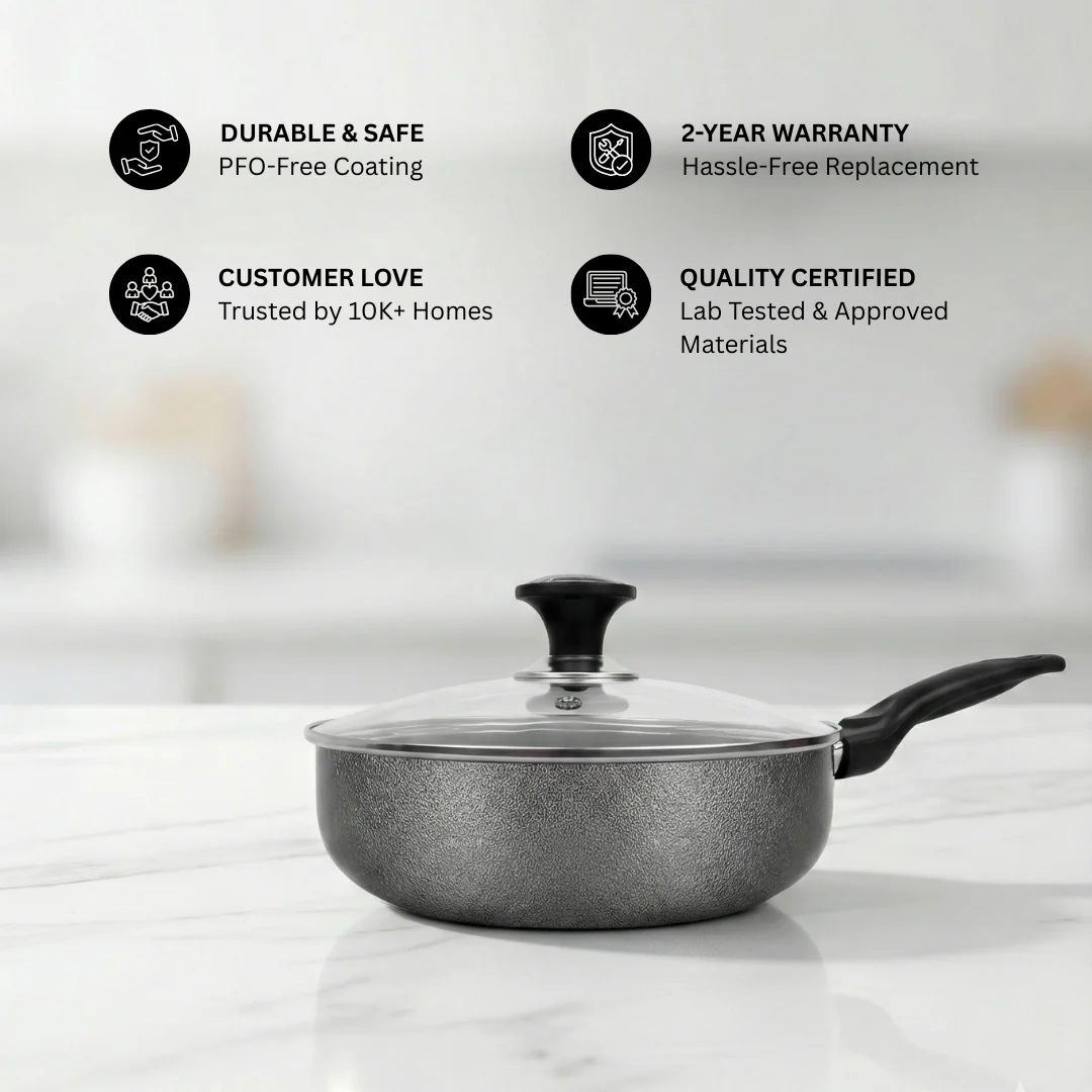 GL Classic Wok with Glass Lid - Image 3